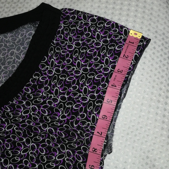 Six Degrees Braid Round Neck Multicolor Women Print Tops Size XL - Picture 13 of 16